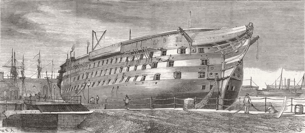 WILTSHIRE.HMS Marlborough new training college for Naval Engineer students 1877